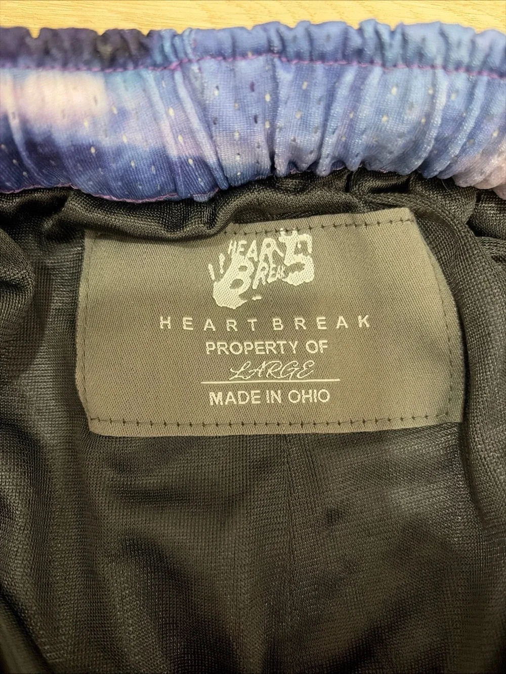 Heartbreak Large Mesh Basketball Shorts Y2K Streetwear Graphic Made in Ohio